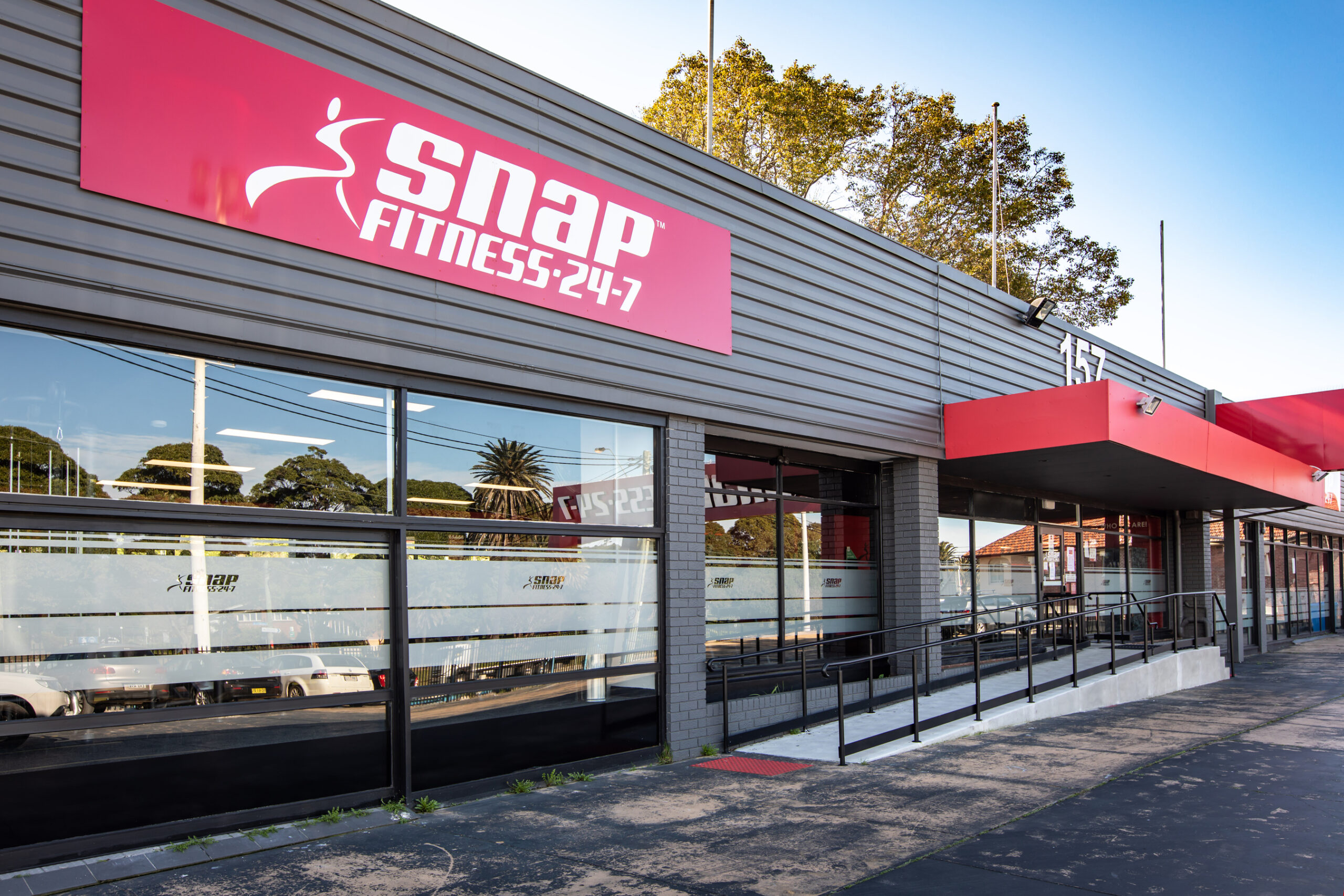 Commercial gym interior fit-out for Snap Fitness Haberfield