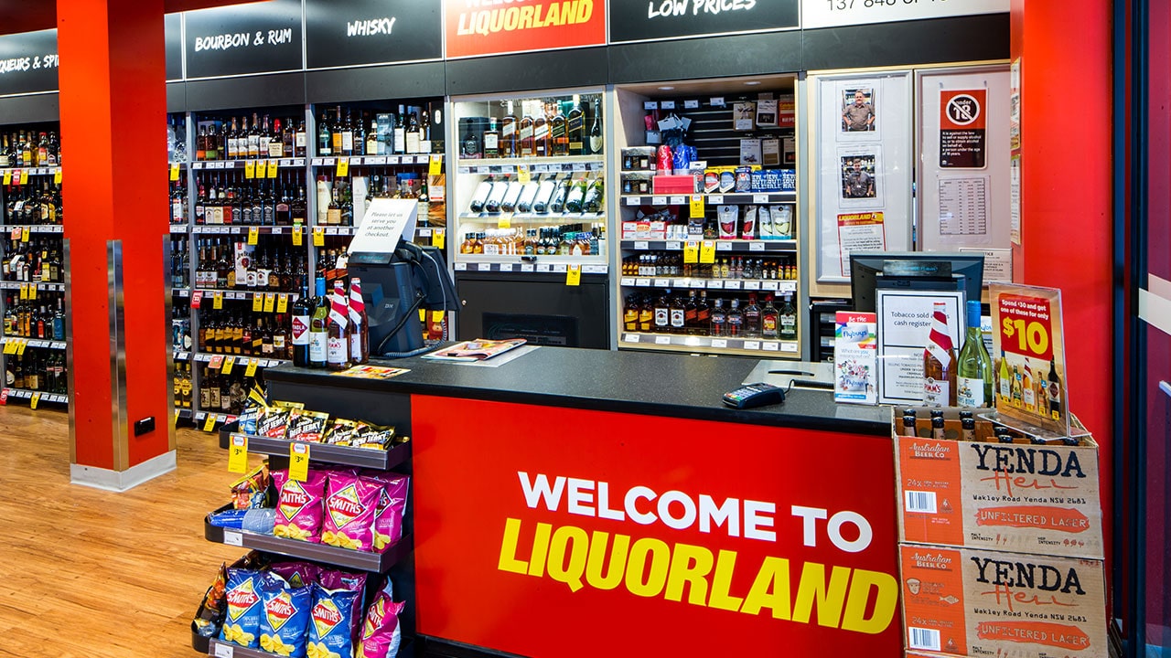 Retail interior fit-out for Liquorland Kareela by ABACORP commercial fit-out company