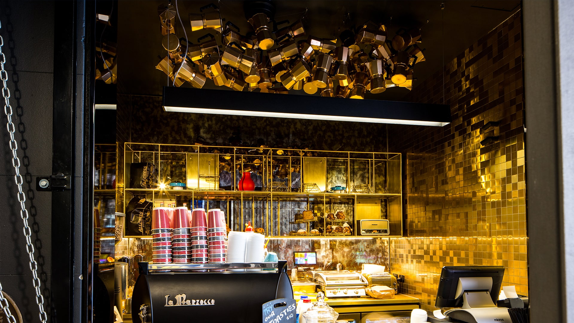 Retail interior fit-out for PLR2 Cafe by ABACORP commercial fit-out company